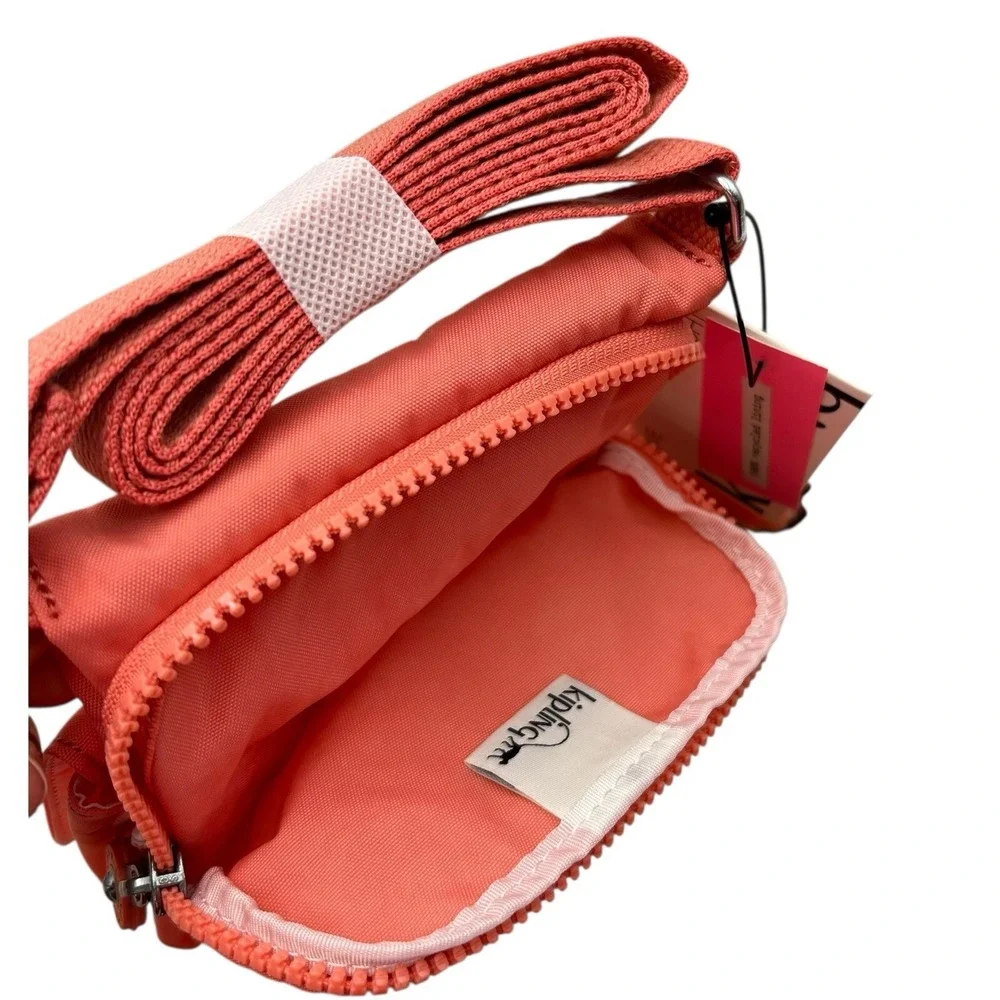 Kipling Eldorado Women's Small‎ Nylon Crossbody Bag Cool Coral Water Resistant